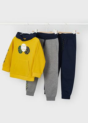 Mayoral 4879 Boy's Long Sleeve Hoodie & 2 Joggers Set 3PC – Polen