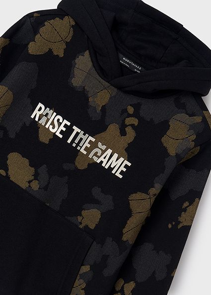Nukutavake 7449 Boy's Long Sleeve "Raise the Game" Hoodie – Negro