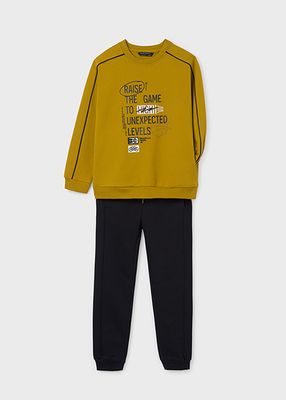 Nukutavake 7844 Boy's Long Sleeve Pullover Sweater & Joggers Set 2PC – Azufre