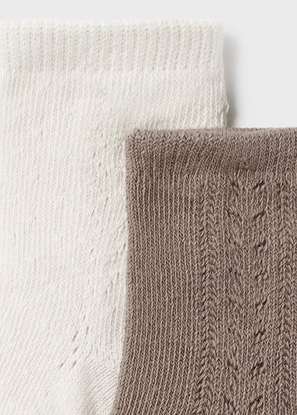 Mayoral 9760 Baby's Dressy Crew Socks Set 2PR – Tiramisu