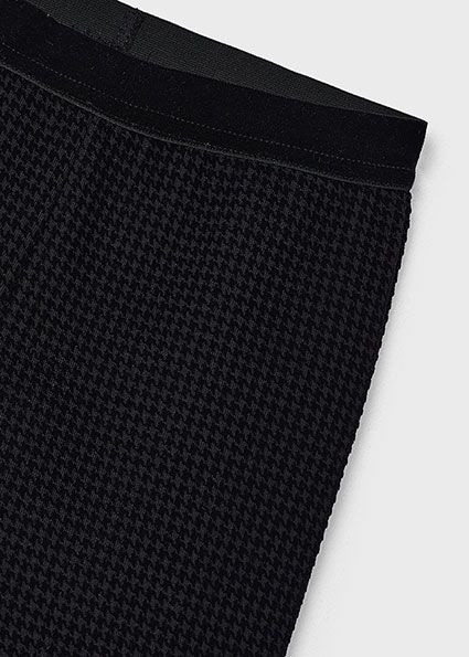Mayoral 4702 Girl's Velvet Houndstooth Leggings – Negro