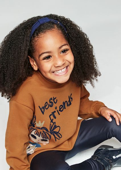 Mayoral 4708 Girl's Long Sleeve Sweater & Leggings Set 2PC – Caramelo