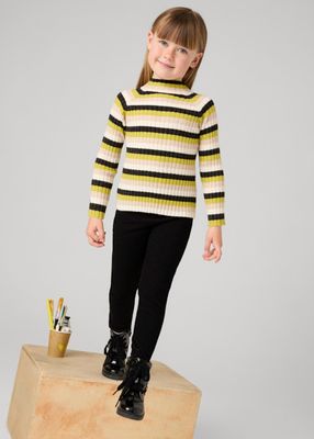 Mayoral 4702 Girl's Velvet Houndstooth Leggings – Negro