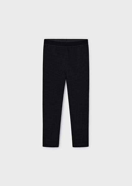 Mayoral 4702 Girl's Velvet Houndstooth Leggings – Negro