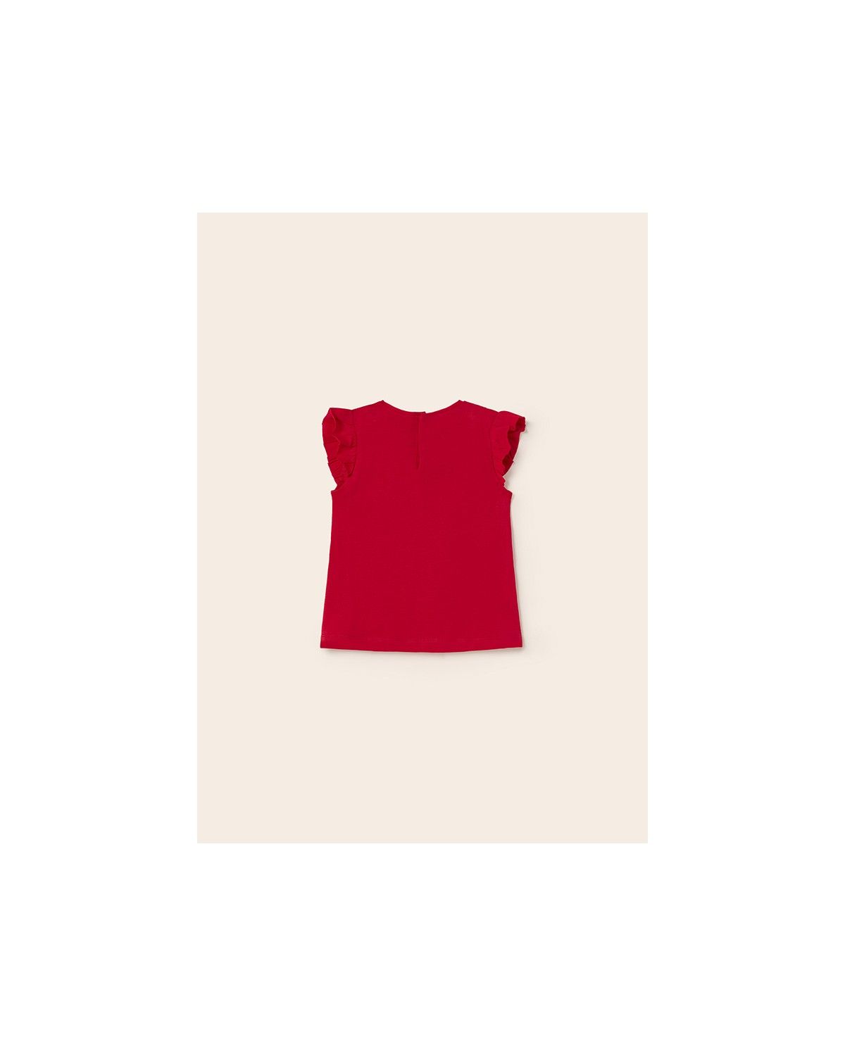 Mayoral 1944 Baby Girl’s Red Shirt & Overall Tule Skirt W/ Heart Patterns