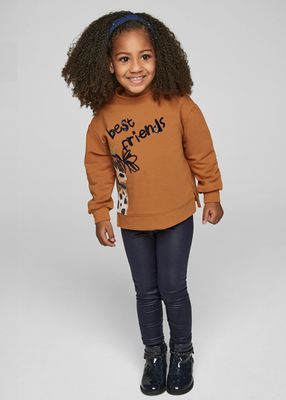 Mayoral 4708 Girl's Long Sleeve Sweater & Leggings Set 2PC – Caramelo