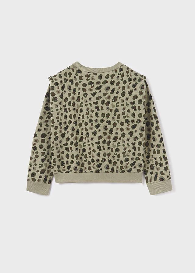Mayoral 7404 Girl's Long Sleeve Printed Pullover Sweater