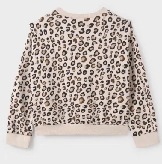 Mayoral 7404 Girl's Long Sleeve Printed Pullover Sweater