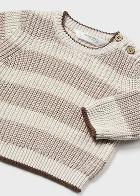 Mayoral 2307/2525 Baby Boy's Long Sleeve Knit Stirpe Sweater & Corduroy Pants Set 2PC – Tiramisu V- Moca