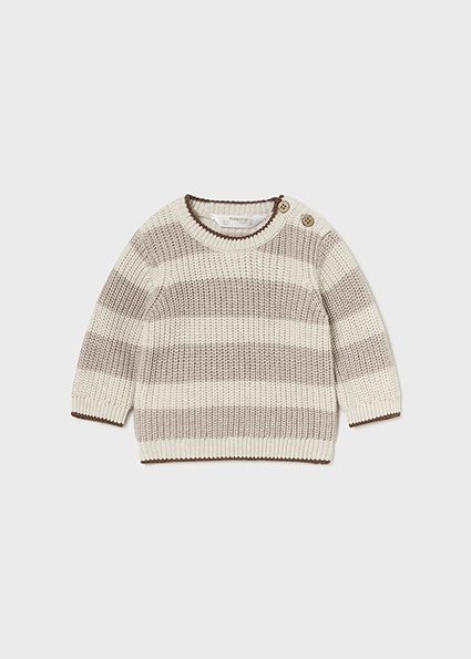 Mayoral 2307/2525 Baby Boy's Long Sleeve Knit Stirpe Sweater & Corduroy Pants Set 2PC – Tiramisu V- Moca