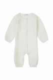 Noppies 24N1112 Baby's LS Footless Knit Onesie/ WHITE