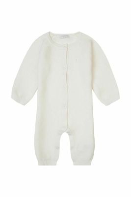 Noppies 24N1112 Baby's LS Footless Knit Onesie/ WHITE