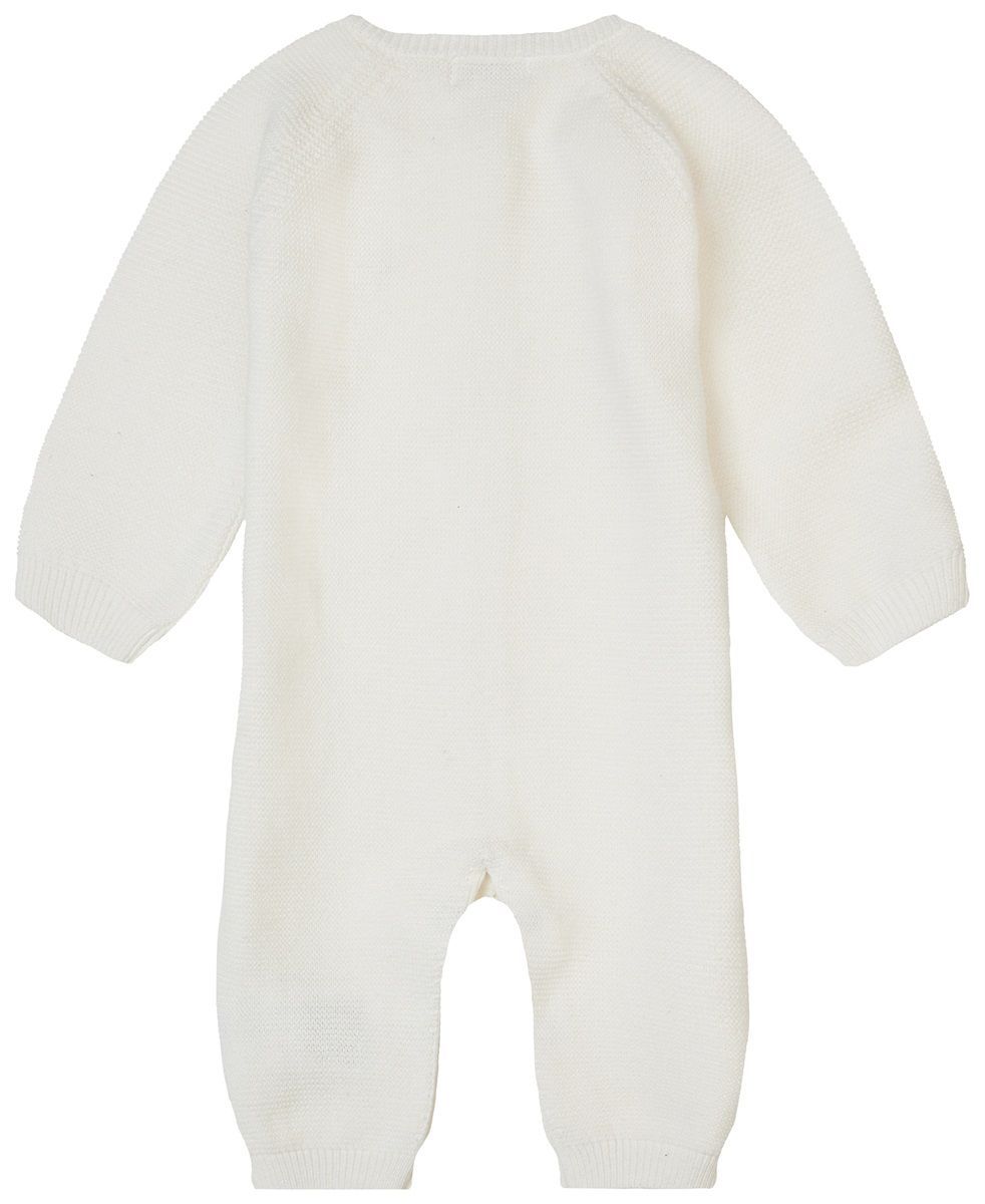 Noppies 24N1112 Baby's Long Sleeve Footless Knit Onesie – White