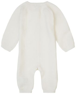 Noppies 24N1112 Baby's LS Footless Knit Onesie/ WHITE