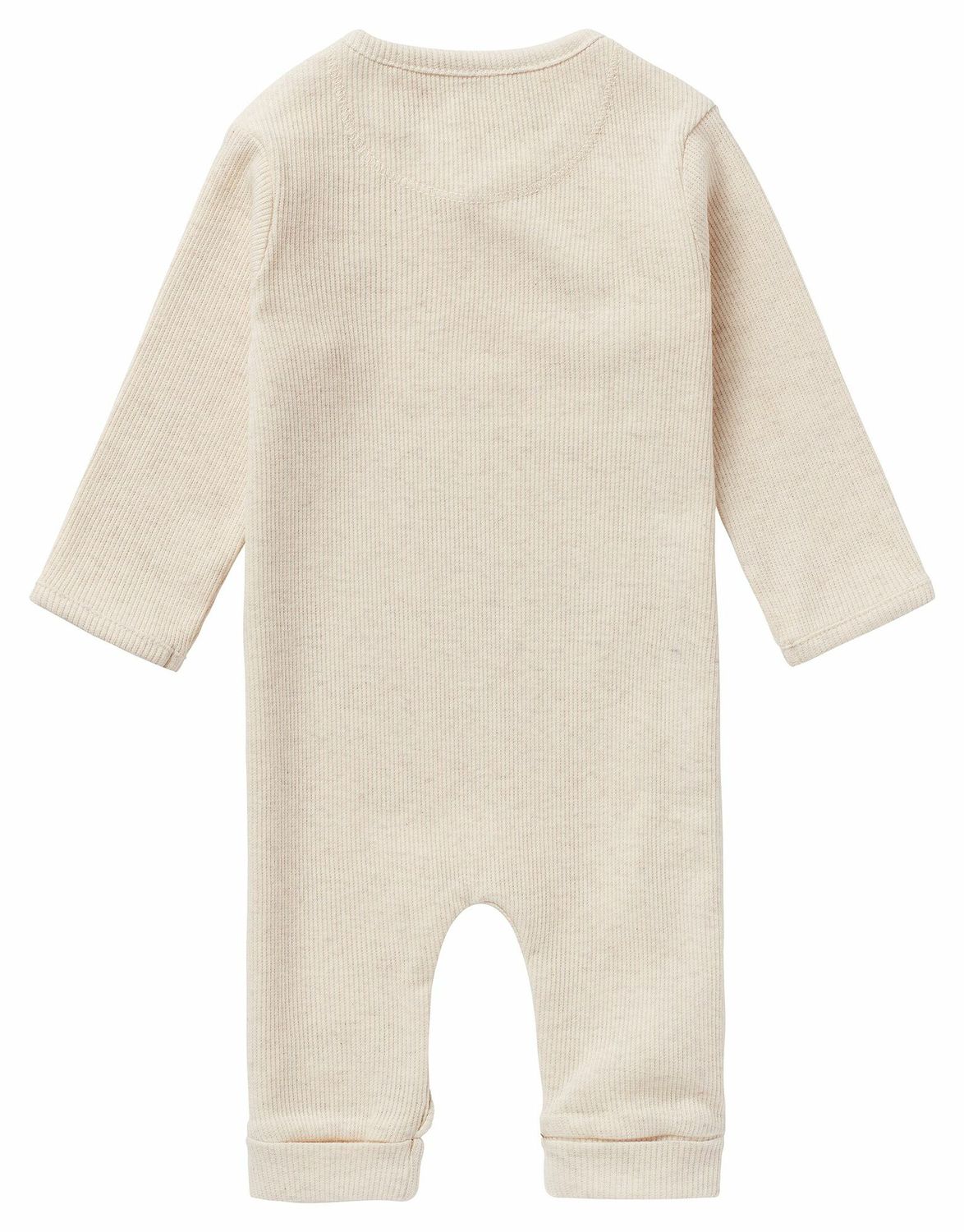 Noppies 14N1110 Baby's Long Sleeve Footless Ribbed Onesie – Oatmeal