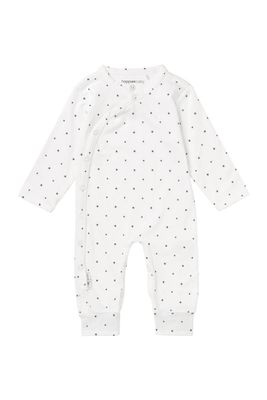 Noppies 67345 Baby's LS Footless Star Onesie/ WHITE