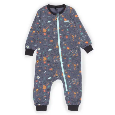 Nano S23P103 Baby Boy's LS Camping PJ Onesie /CHARCOAL