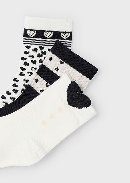 Mayoral 10808 Girl's Crew Socks Set 3PR – Negro