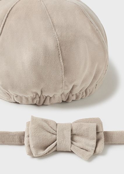 Mayoral 9771 Baby Boy's Beret, Suspender & Bow Tie Set 3PC – Tostado