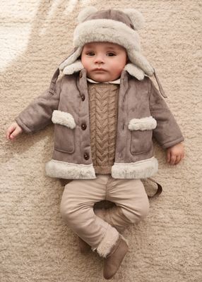 Mayoral 2456 Baby's Double Faced Coat/ CANELA