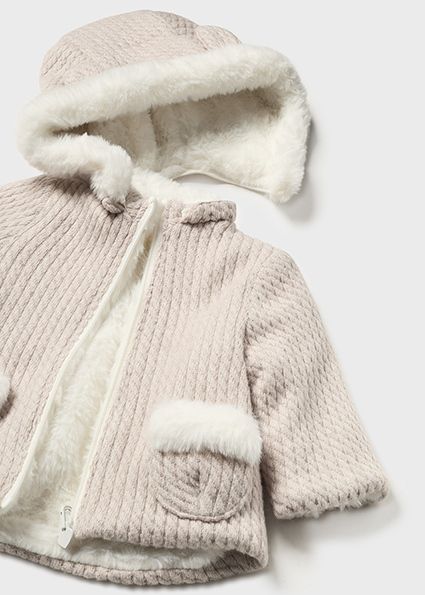 Mayoral 2447 Baby Girl's Reversible Vegan Fur Sweater – Nuez Vig