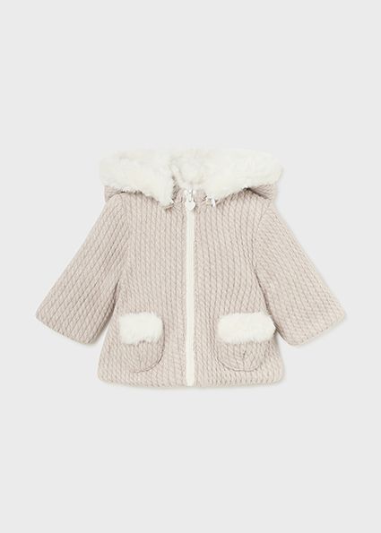 Mayoral 2447 Baby Girl's Reversible Vegan Fur Sweater – Nuez Vig