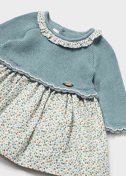 Mayoral 2886 Baby Girl's Long Sleeve Knit Dress – Iceberg Vig