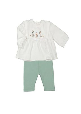Mayoral 2784 Baby Girl's Long Sleeve Ducks Sweater & Leggings Set 2PC – Crudo