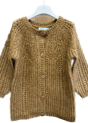 Abel & Lula 5821 Girl's Long Sleeve Punto Milano Pullover Sweater – Avena