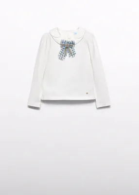 Abel & Lula 5674 Girl's Long Sleeve Collared Applique Top – Crudo
