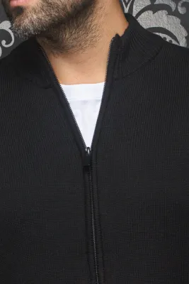 Au Noir ESTEBAN_FZ Men's LS Mock Neck Full Zip Wool Sweater/