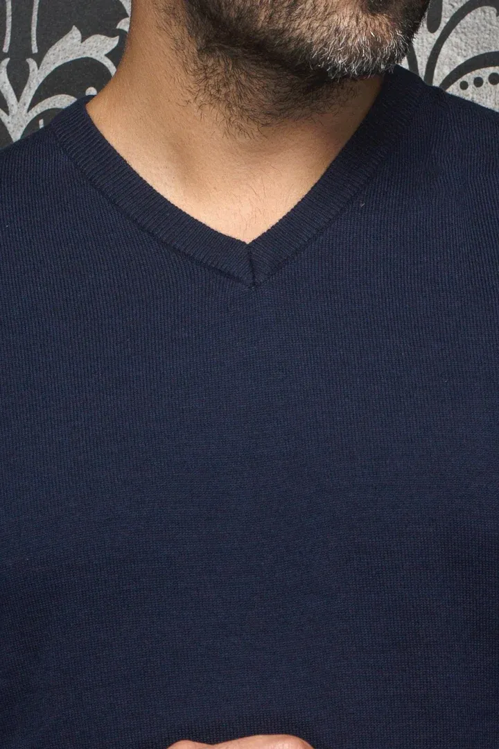 Au Noir SAXONY_V Men’s V-Neck Sweater