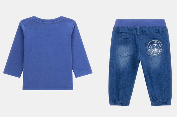 Guess I4YG17K5M20 Baby Boy's Long Sleeve T-Shirt & Jeans Set 2PC – Indaco Paper