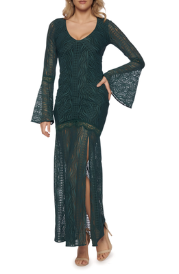 Guess W4BK69KCHK0 Women's Long Sleeve Phoenix Dress – Dark Jade