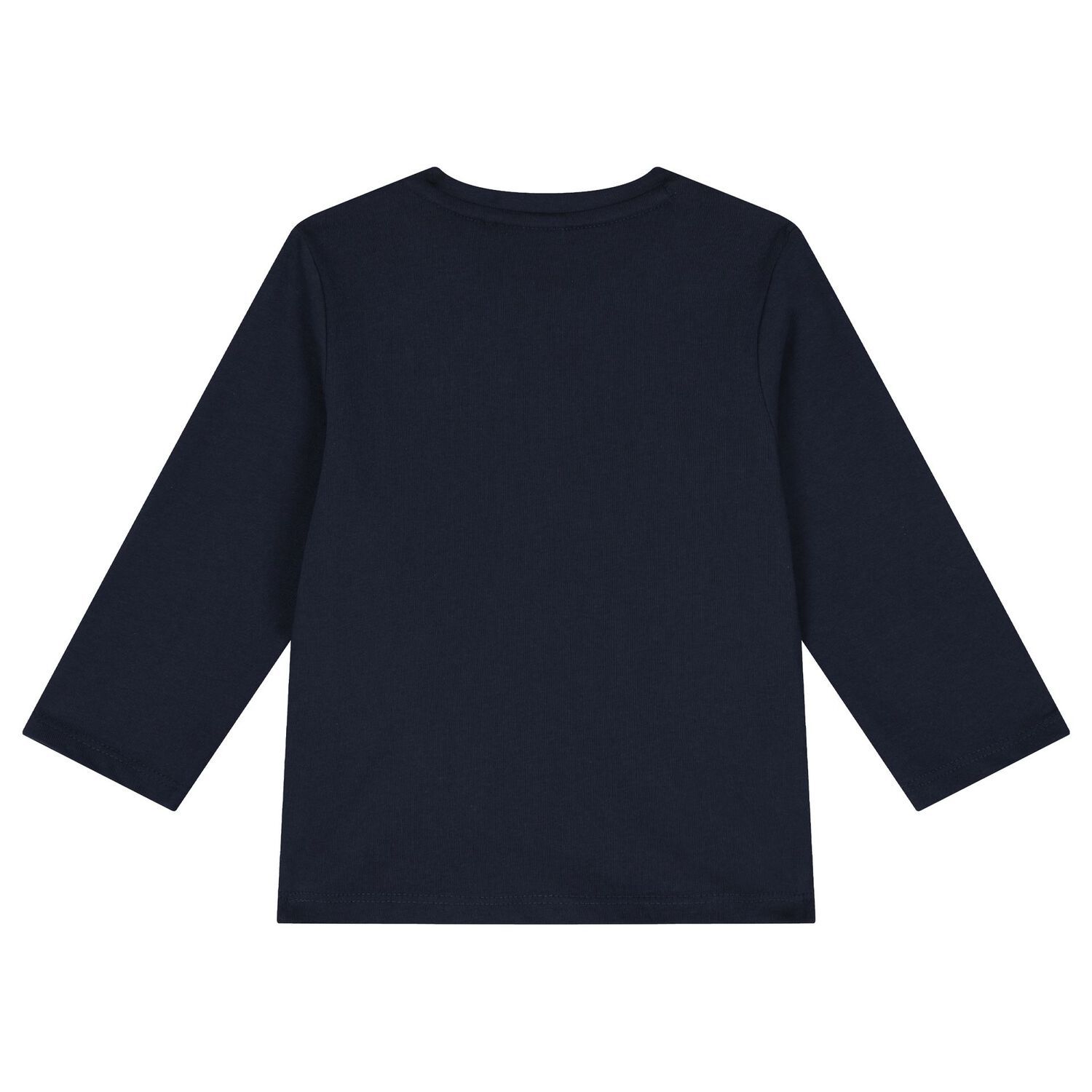 BOSS J51291 Baby Boy's Long Sleeve Multi Logo Printed T-Shirt – Navy