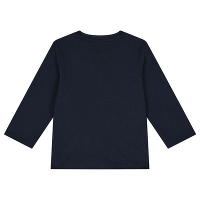 BOSS J51291 Baby Boy's LS Multi Logo Printed T-Shirt/ NAVY