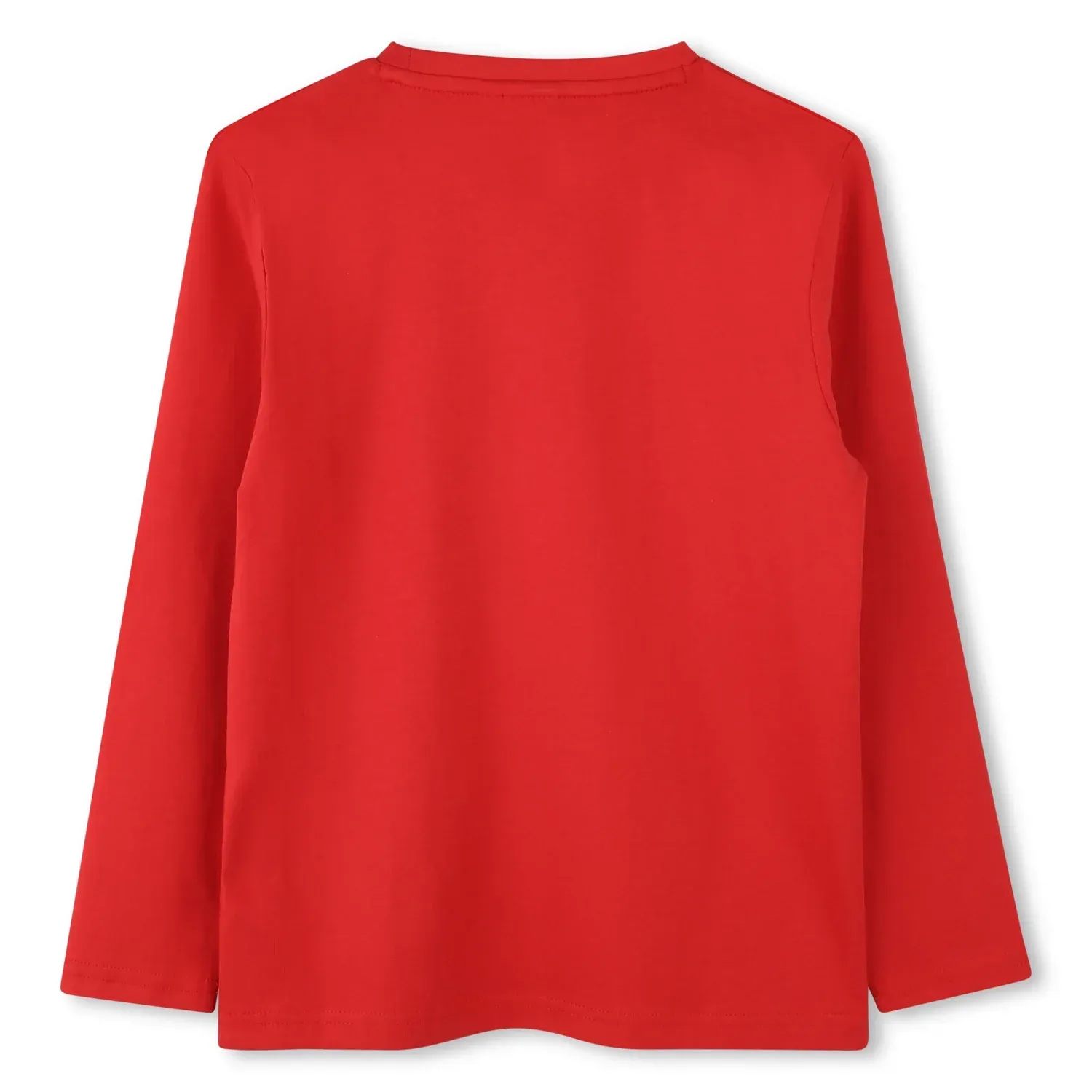 BOSS J51211 Boy's Long Sleeve Mini Me Logo T-Shirt – Red