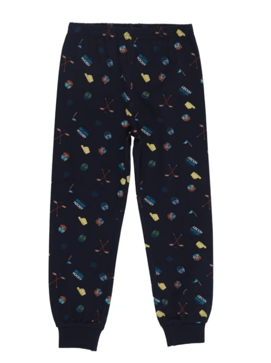 Nano F24P05-3 Boy's Glow in the Dark Long Sleeve Hockey Bear Pajama Set 2PC – Sarcelle