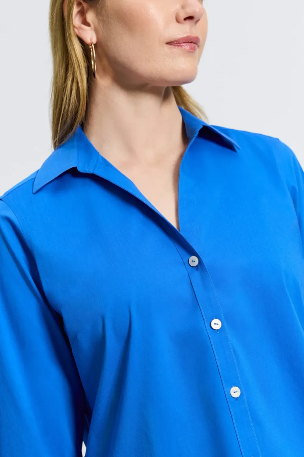 Foxcroft 185062 Women's 3/4 Sleeve Mary Blouse – Cobalt Blue