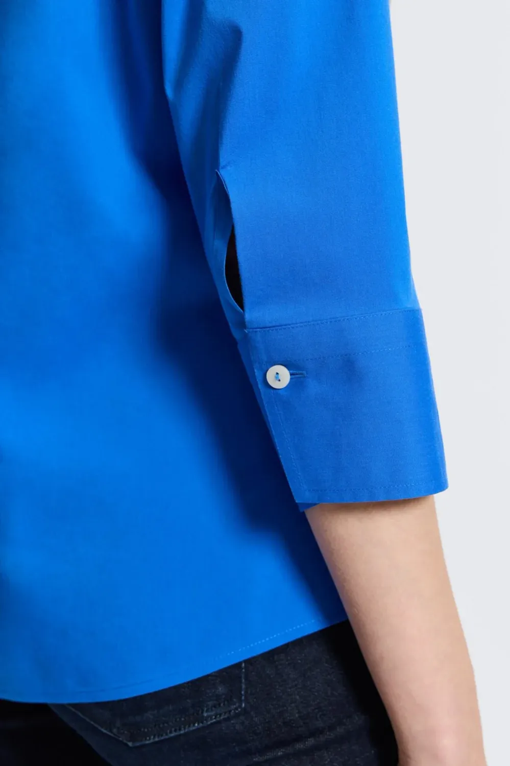 Foxcroft 185062 Women's 3/4 Sleeve Mary Blouse – Cobalt Blue