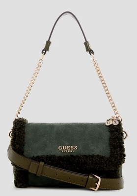 Guess PG949720 Women's Davika Flap Shoulder Handbag – Cognac