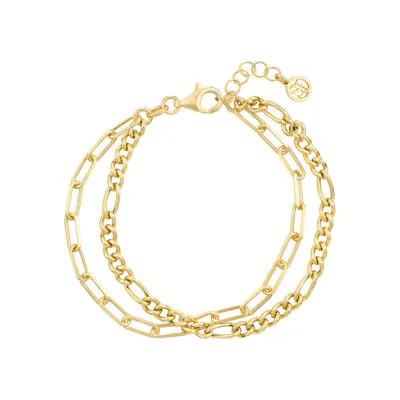 Sif Jakobs B2462-YG 18kt Gold Plated Dorno Due Bracelet