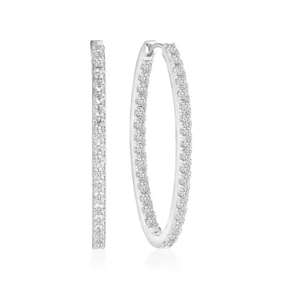 Sif Jakobs E2313-CZ Sterling Silver Ellisse Medio Earrings