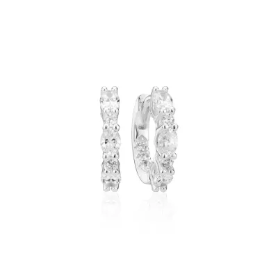Sif Jakobs E2412-CZ Sterling Silver Ellera Ovale Medio Earrings