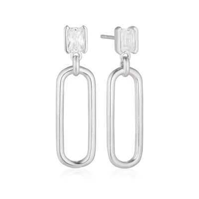 Sif Jakobs E42256-CZ Women's Silver Dangle Earring W – Cz