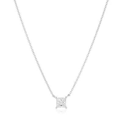 Sif Jakobs N42279-CZ Sterling Silver Ellera Quadrato Necklace
