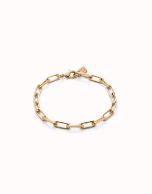 UNOde50 PUL2503ORO0000M 18kt Gold-Plated Paperclip Links Bracelet
