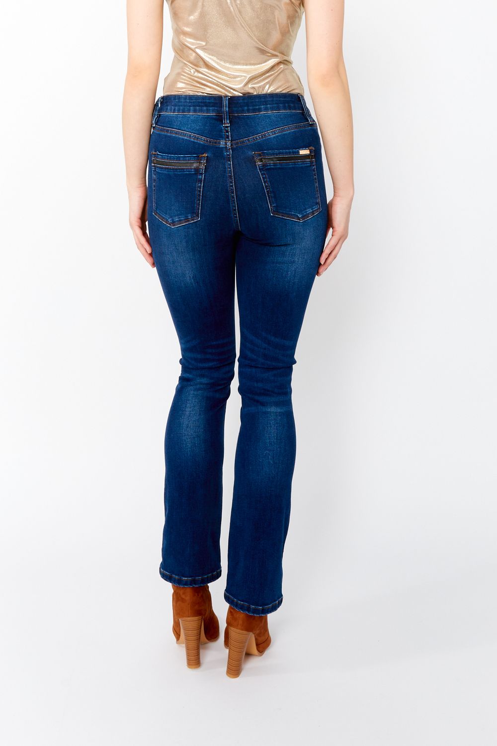 Frank Lyman 243400U Women's SF Boot Cut Jeans – Dark Blue