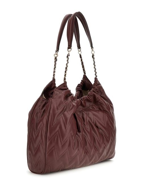 Guess QG950502 Women's Eda L Hobo Handbag – Burgundy