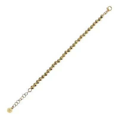 Etrusca WSET00761.YG 18KT Gold-Plated 6mm Bead Bracelet